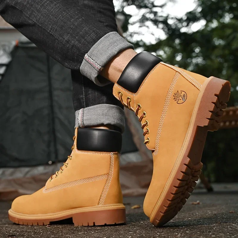 Boots Men High Top Boots High  - Mesh Top Layering avaliação e preço