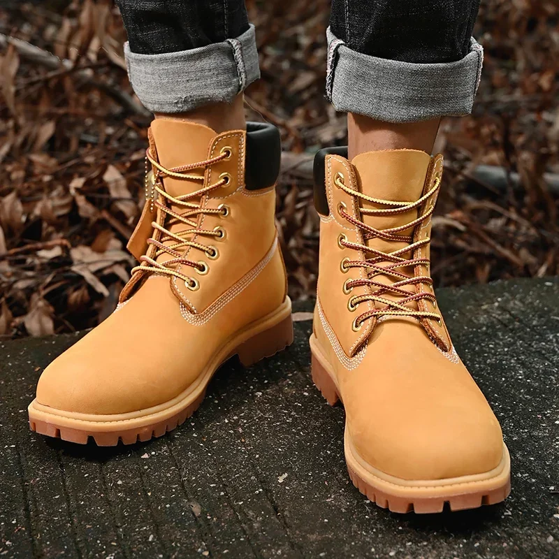 Boots Men High Top Boots High  - Mesh Top Layering avaliação e preço
