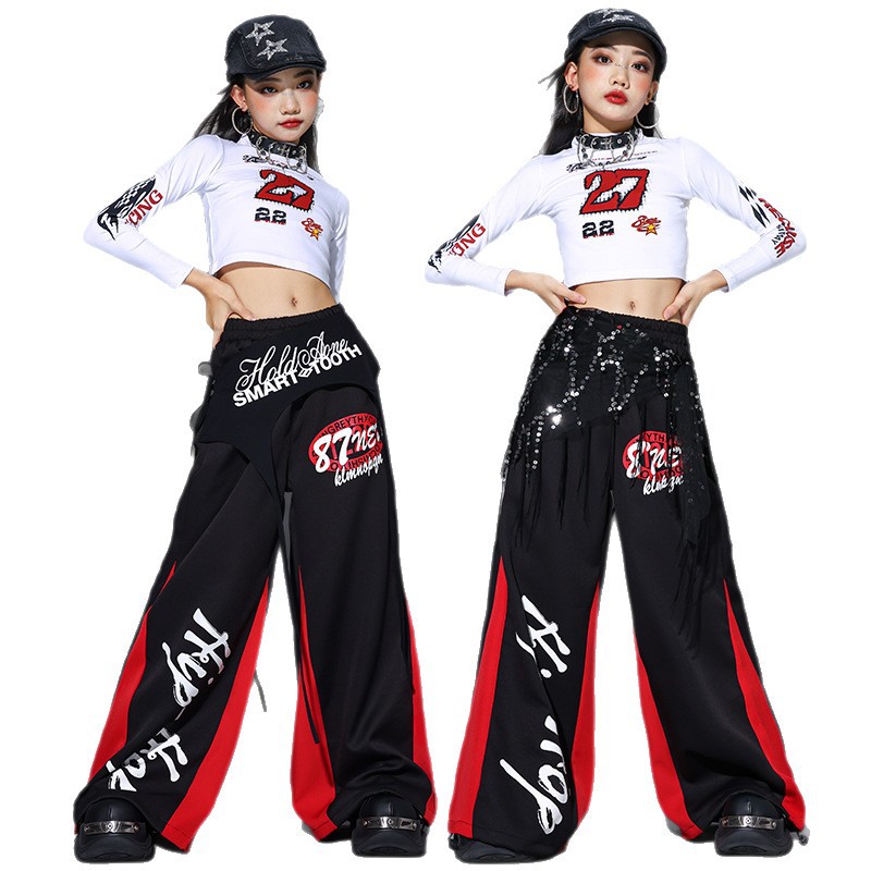 2025 Jazz Dance Clothes Girls  - Street Fashion Kpop avaliação e preço
