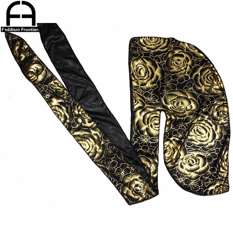 Custom Men's Print Silky Durag - Street Fashion Hats avaliação e preço