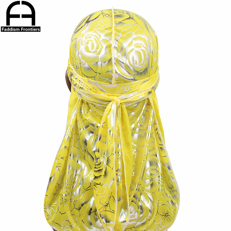 Custom Men's Print Silky Durag - Street Fashion Hats avaliação e preço