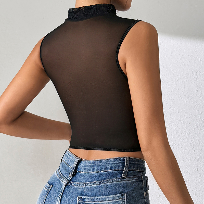 Women Sheer Mesh Boned Corset  - Mesh Top Layering avaliação e preço