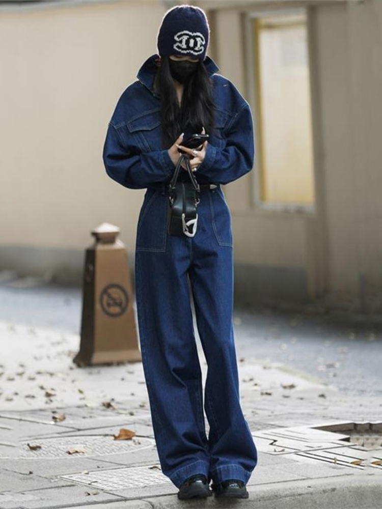 Street Denim Jeans Jumpsuit fo - Street Fashion Jeans Women avaliação e preço