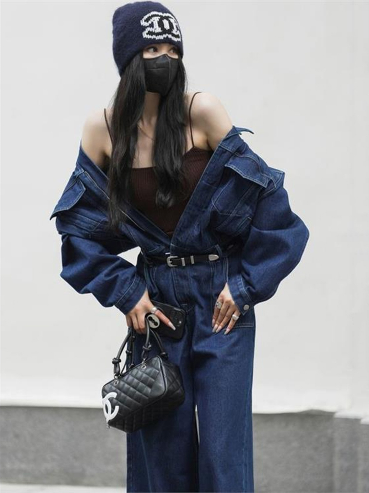 Street Denim Jeans Jumpsuit fo - Street Fashion Jeans Women avaliação e preço